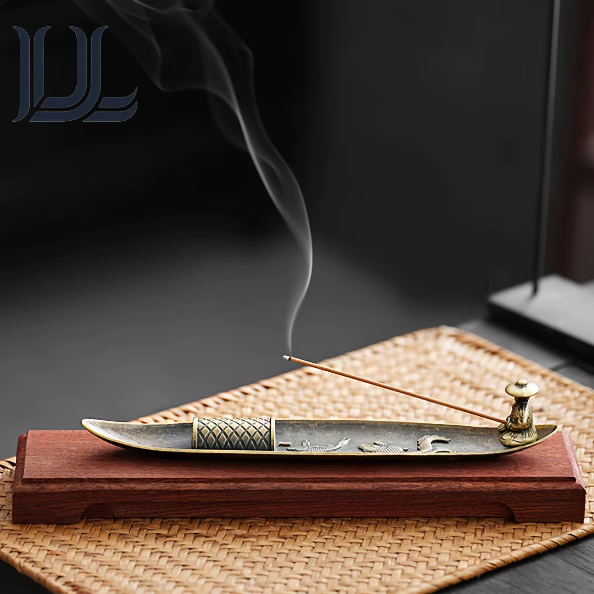 Creative Incense Holder Aromatherapy Ornament Incense Holder Boat Old Men Fishing Japanese Style Incense Stick Burner Home Decor