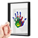 Durable Wooden Frame Handprint Photo Frame Kit Family Handprint Kit Transparent Photo Frame with 6 Paints Pen Eraser Paintbrush