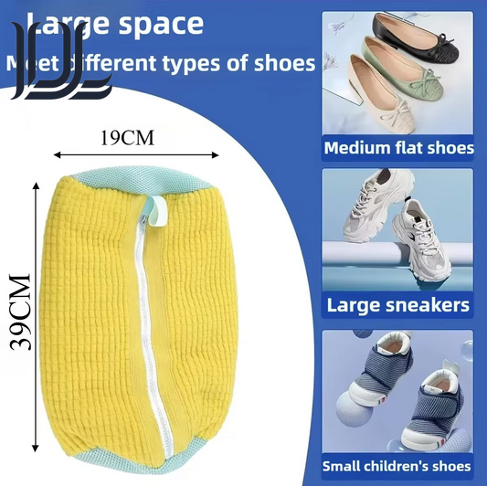 1/2PCS Wash Shoes Bag Padded Net Laundry Shoes Protector Fluffy Fibers Polyester Washing Shoes Machine Laundry Bag Drying Bags