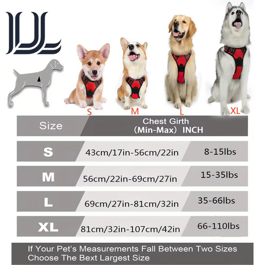 No Pull Dog Harness Front Clip Heavy Duty Reflective Easy Control Handle for Large Dog Walking