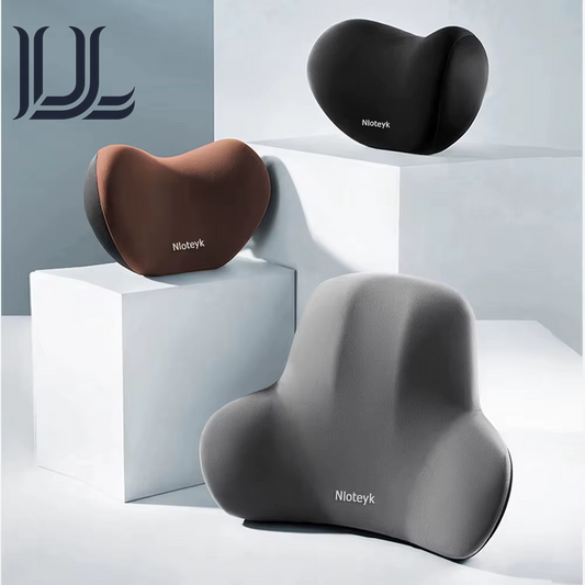 Car Neck Pillow Memory Foam Protective Lumbar Back Support Breathable Car Headrest Cushion Relieve Stress Car Seat Pillow