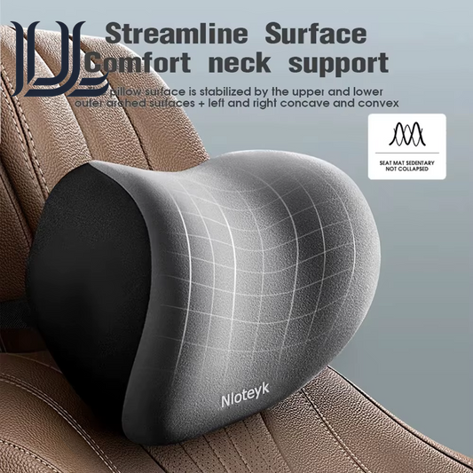 Car Neck Pillow Memory Foam Protective Lumbar Back Support Breathable Car Headrest Cushion Relieve Stress Car Seat Pillow