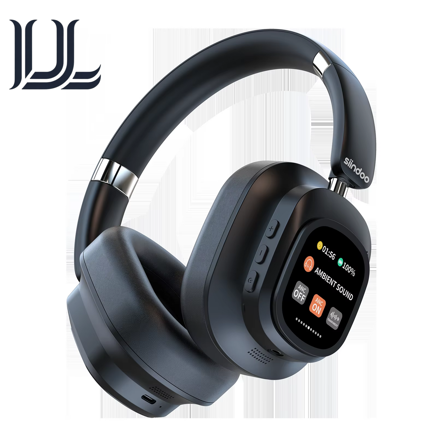 Jh-Anc930Plus Hybrid Wireless Headphone, Active Noise Cancelling Headphones with Multi Magnetic Touch Control LED Screen