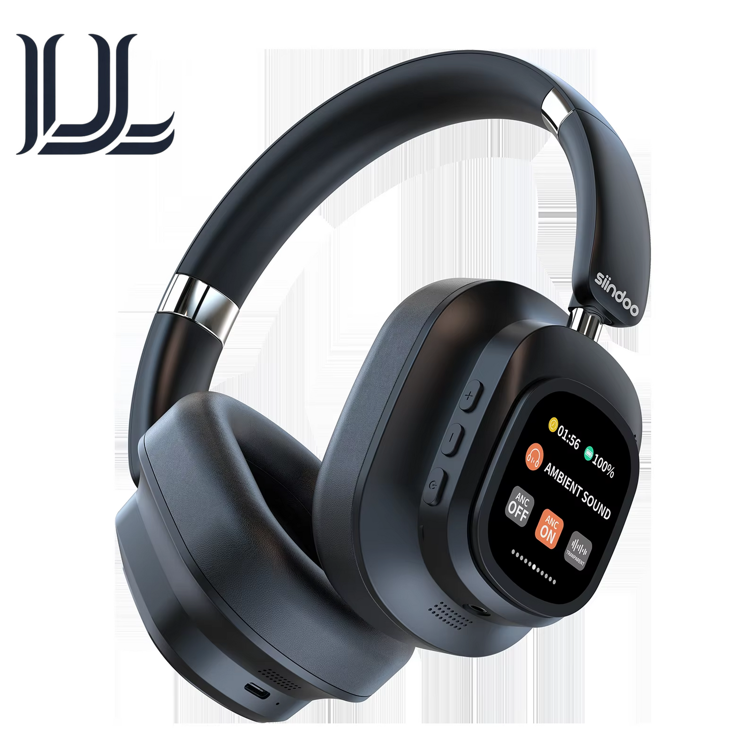 Jh-Anc930Plus Hybrid Wireless Headphone, Active Noise Cancelling Headphones with Multi Magnetic Touch Control LED Screen